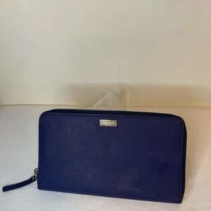 Kate Spade. New York. Midnight Blue Zip Wallet